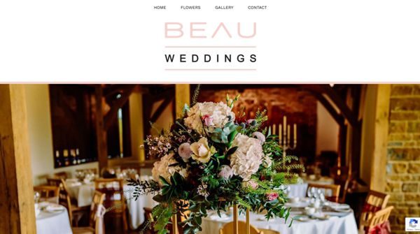 Beau Weddings homepage